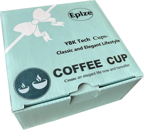Vista 8 de YBK Tech - Juego de tazas y platillos de porcelana estilo europeo, taza de café de cerámica para el hogar, cocina, boda (patrón de leopardo)