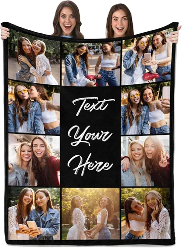 Vista 15 de Envío al día siguiente, regalos de cumpleaños para mejores amigas, manta personalizada con fotos, regalos de manta para mejores amigas y BFF, regalo