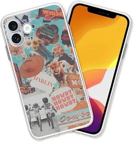 Vista 42 de Diseño para iPhone 14 Pro Max, diseño de acuarela de perros, collage de Pug para iPhone, protección a prueba de golpes, funda transparente de TPU