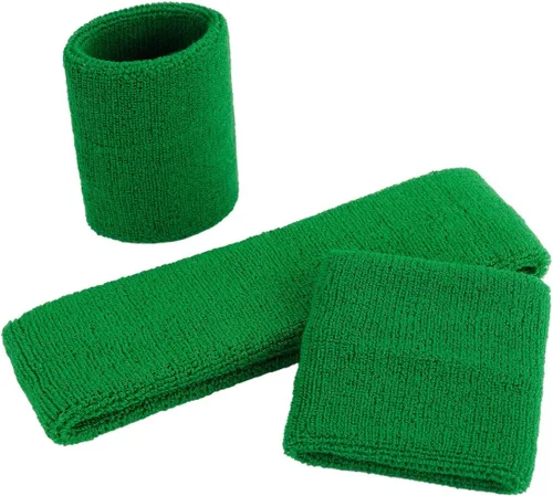 Vista 120 de ONUPGO - Conjunto de diadema y muñequeras deportivas para el sudor, hechas de algodón con bucles, muñequeras, contra humedad