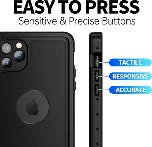 Vista 6 de BEASTEK Funda impermeable para Apple iPhone 11 Pro, serie NRE, a prueba de golpes, bajo el agua IP68, con protector de pantalla integrado, funda