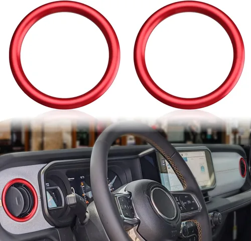 Vista 10 de auovo - Anillo para salida de ventilación de aire acondicionado para interior, compatible con Wrangler JL 2018-2023 Gladiator JT 2020-2023, cubierta