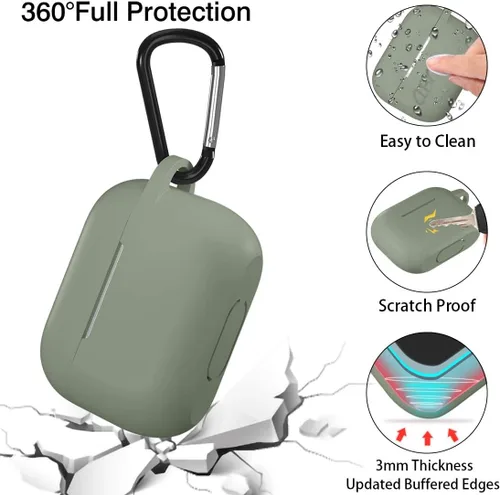 Vista 5 de Lerobo Funda compatible con AirPods Pro, funda protectora de silicona suave diseñada para Apple AirPod Pro 2, funda de carga para mujeres y hombres