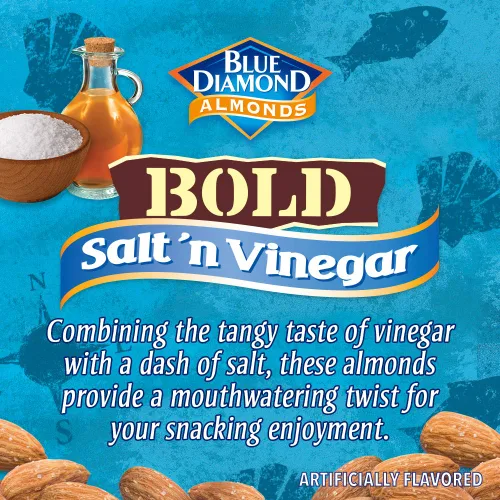 Vista 6 de Blue Diamond Almonds Paquete de nueces con sabor a vinagre Smokehouse y Salt 'N Vinagre