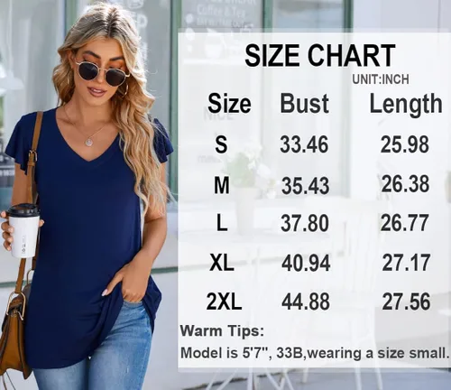 Vista 4 de HOTGIFT Camiseta de manga corta para mujer, estilo casual, para playa, plisada, para leggings