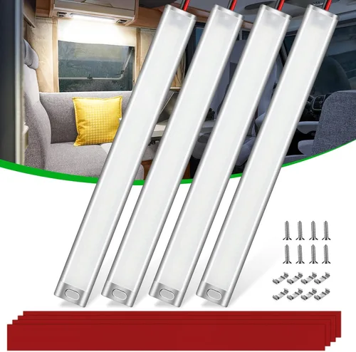 Vista 10 de CT CAPETRONIX Barra de luz LED de 12 V, 168 LED, 1700 lúmenes, 10 W, CC de 12 voltios con interruptor de encendido/apagado, para remolque de carga