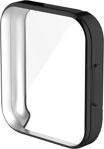 Vista 3 de Funda compatible con Xiaomi Redmi Watch 2 Lite, resistente a los arañazos, suave y duradero, funda protectora de poliuretano termoplástico Negro