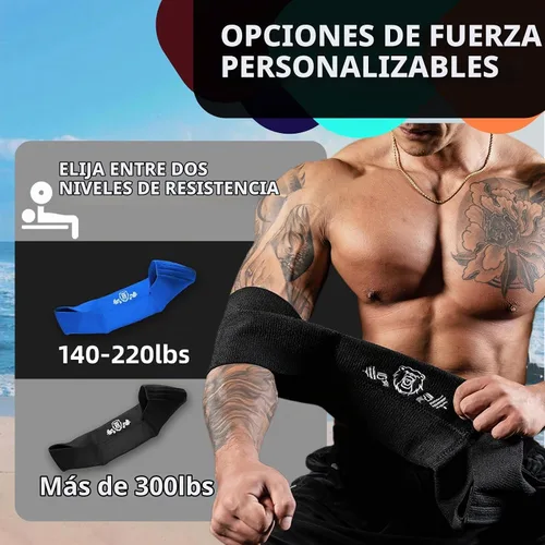 Vista 5 de MANUEKLEAR Bench Press Band, Sling Bench Press Band for Men and Women Power Weight Lifting Fitness - Push Up Exercise Assistance Bench Block