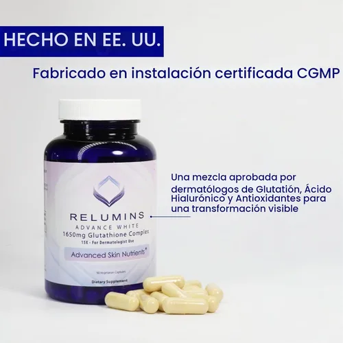 Vista 4 de Suero de blanqueamiento Relumins Advance White con complejo de glutatión, fórmula dermatológica 15× con nutrientes de la piel avanzados de 0.058