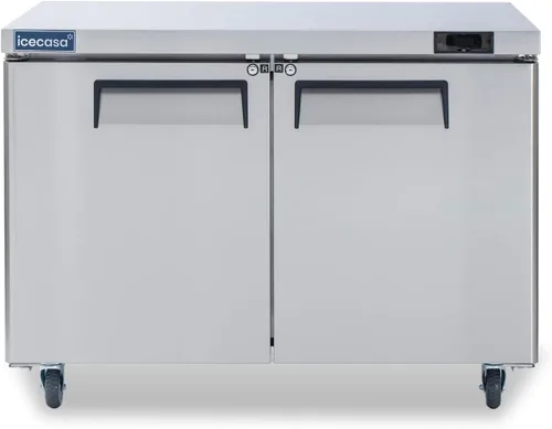 Vista 11 de ICECASA 27" de ancho Congelador comercial de encimera para debajo del mostrador de una puerta de acero inoxidable con enfriamiento por ventilador