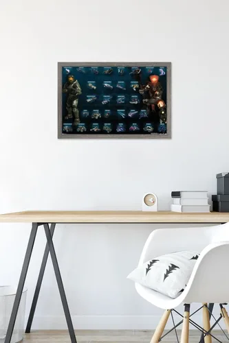 Vista 6 de Trends International Halo 3 - Chart - Póster de pared entera, 14.725 x 22.375 pulgadas, versión enmarcada de madera de granero Versión enmarcada
