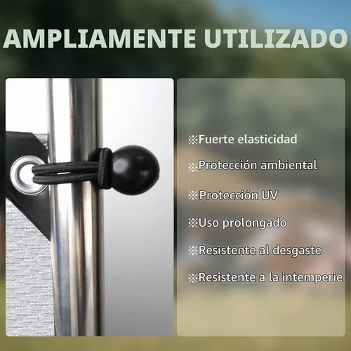 Vista 6 de TARPAL Ball Bungee Cords - Lona resistente de 6 pulgadas, color negro