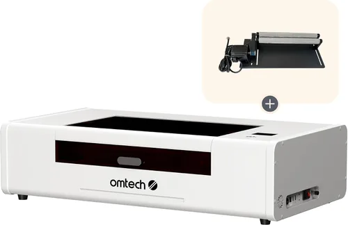 Vista 10 de OMTech Polar Lite - Grabador láser de CO2 con refrigerante láser de CO2, máquina de grabado láser de escritorio de 20 x 12 pulgadas, 55 W para uso