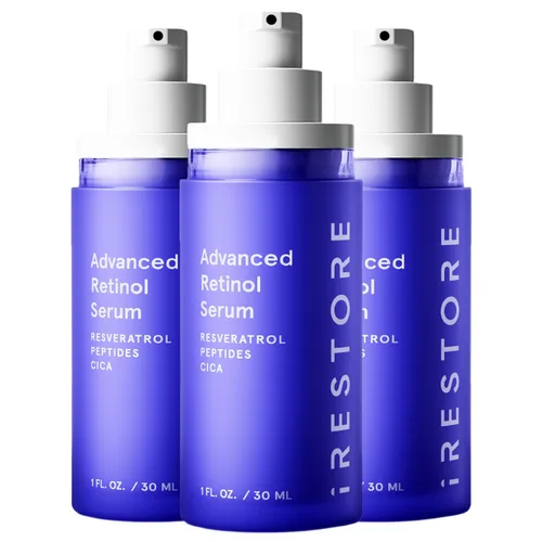 Vista 10 de iRestore Suero de retinol para cara, 1% retinol con péptidos y ácido hialurónico, suero nocturno antienvejecimiento para pieles sensibles, sin