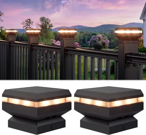 Vista 8 de Egadis Luces solares para postes de 2.56 pulgadas x 2.56 pulgadas, paquete 16
