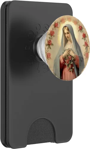 Vista 7 de PopSockets PopGrip estándar de la Virgen María Jesús