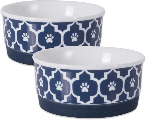 Vista 16 de Recipiente y contenedor para mascotas Bone Dry Lattice Collection, plato único, pequeño, 4.25x2 pulgadas, aguamarina