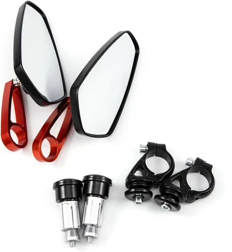 Vista 8 de Espejos traseros de extremo de barra de 7/8 de pulgada de 0.866 in, accesorios de motocicleta, scooters, retrovisor, retrovisor, espejos