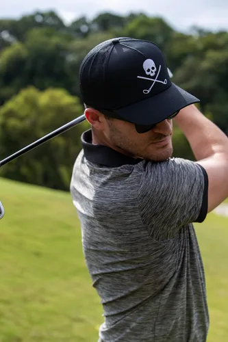Vista 3 de SHANKITGOLF Gorra de golf ajustable con diseño de calavera, 95% poliéster, 5% elastano, talla única