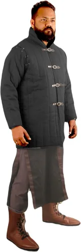Vista 2 de THE MEDIEVALS Abrigo Gambeson acolchado grueso Aketon Chaqueta Armadura