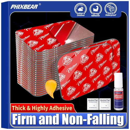 Vista 10 de PHIXBEAR - Cinta adhesiva de doble cara, resistente al calor, 12 almohadillas adhesivas