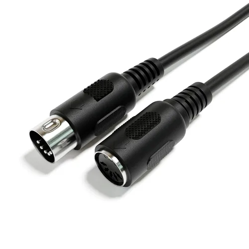 Vista 6 de Cable de audio de extensión MIDI - DIN de 5 pines - macho a macho/hembra [macho a hembra 200 cm - 78.74"]