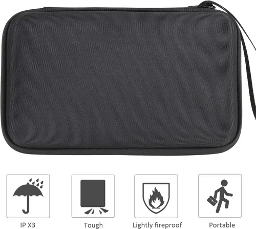 Vista 6 de co2CREA Funda rígida de repuesto para VTech KidiBuzz 3 / KidiBuzz G2 para niños Electrónica Smart Device KidiConnect (funda negra + interior gris)
