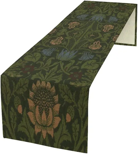 Vista 41 de Camino de mesa con diseño de patas de perro, lindo animal con estampado de patas de cachorro, decoración de fiesta de cumpleaños, casa de campo