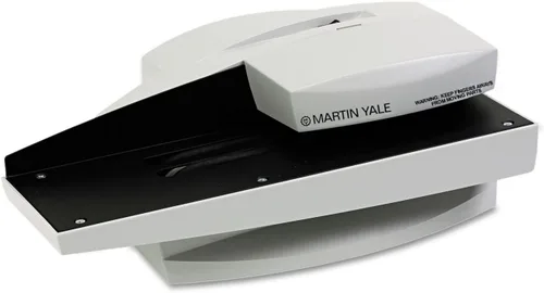Vista 2 de Martin Yale 1632 Modelo 1632 Abrecartas eléctrico automático, 10 1/2 pulgadas, gris