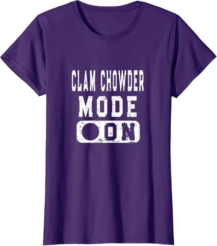 Vista 8 de Clam Chowder Mode On - Camiseta de broma de sopa de almejas, Negro