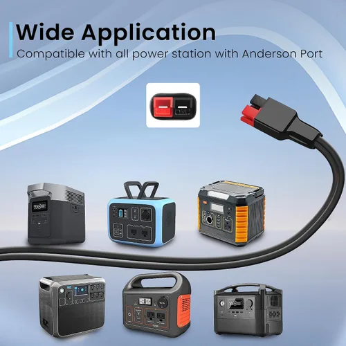 Vista 3 de Anderson - Conector a enchufe de CC, cable de alimentación CC para refrigerador de automóvil de 12 voltios, 14AWG 6.5 pies de largo (6.6 ft)