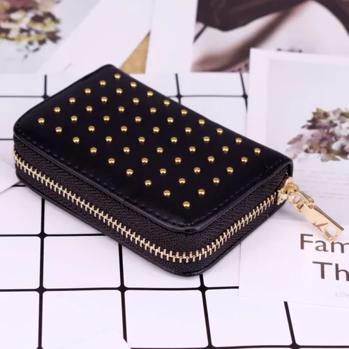 Vista 4 de Abc Story Cute piel órgano monedas Key Billetera Titular de la tarjeta cartera con cierre para mujer