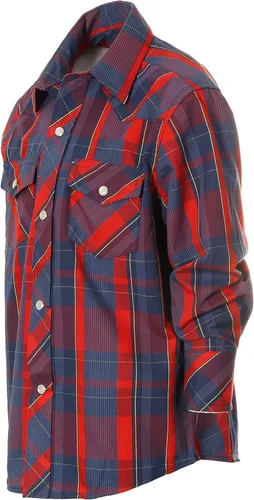 Vista 3 de Gioberti - Camisa de manga larga con botones de perla para niños