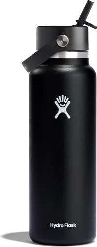 Vista 38 de Hydro Flask Botella de agua – Acero inoxidable aislado – Tapa flexible con popote de boca ancha, antiderrames, a prueba de fugas y recargable