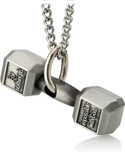 Vista 3 de Acabado antiguo de la mujer mini Dumbbell necklace- Luke 1 37"Pat" No. d710,241