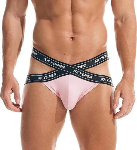Vista 71 de SKYSPER Jock Strap Athletic Supporter para hombres Sexy Jockstrap Ropa interior masculina