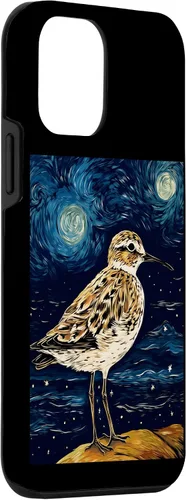 Vista 3 de Funda para iPhone 12 mini Sandpiper Starry Night Painting Hombres Mujeres Niños