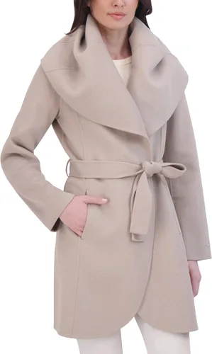 Vista 7 de TAHARI Women's Marilyn Double-Faced Wool Blend Peacoat Ceniza