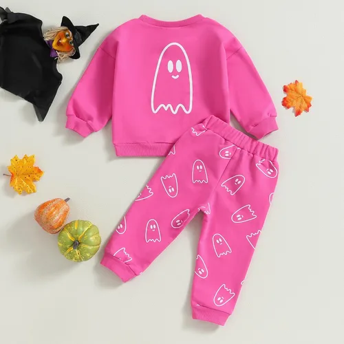 Vista 2 de Conjunto de sudadera de manga larga con diseño de trébol para el día de San Patricio, conjunto infantil