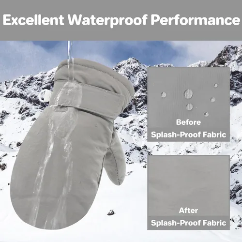 Vista 16 de QikQik Guantes de invierno impermeables para niños pequeños - Guantes de nieve para bebés