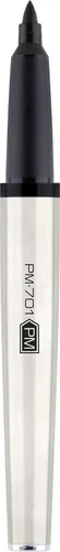 Vista 4 de Zebra Pen PM-701 - Marcador permanente, barril de acero inoxidable, punta fina, tinta negra, recargable, paquete de 1 unidad