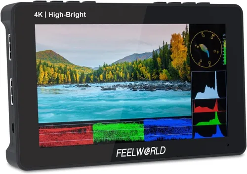 Vista 9 de FEELWORLD Batería F6 Pro +NP-F970, cargador, kit de estuche de almacenamiento, pantalla táctil HDMI 4K de 5.5 pulgadas Monitor en cámara 1600nits