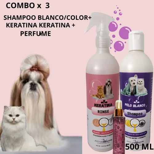 SHAMPOO B/RINSE KERATINA 500 ml/PERFUM de Pets and Company