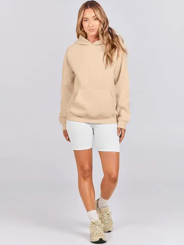 Vista 6 de ANRABESS - Sudaderas con capucha para mujer, sobre talla, de vellón de manga larga, modelo de 2024, para otoño