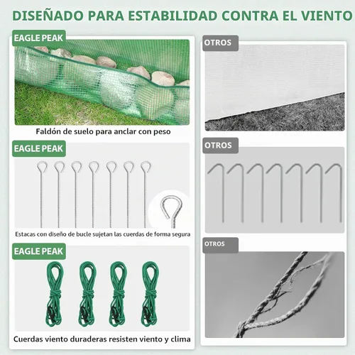 Vista 8 de EAGLE PEAK - Invernadero hexagonal desplegable de 6.6 x 6.6 pies, portátil, para plantas de jardín, para interiores y exteriores, para todo