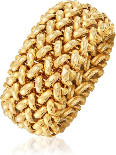 Vista 3 de Ross-Simons Italian 14kt Yellow Gold Riso-Link Ring