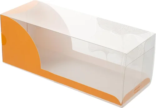 Vista 12 de Restaurantware Caja rectangular de plástico transparente Eclair, 100 unidades Naranja