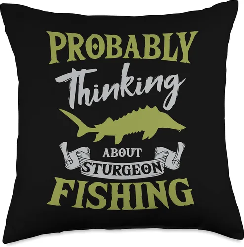 Vista 5 de Sturgeon Fishing Angler Apparel Sturgeon Fishing Angler - Almohada anádroma de pescador de agua dulce, 16 x 16 pulgadas, multicolor