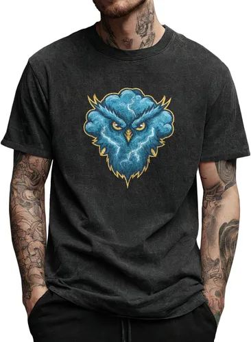 Vista 23 de domirica Camisetas gráficas para hombre, 100 % algodón lavado, manga corta, cuello redondo, Y2K, tallas grandes y altas, camisetas de verano 2026