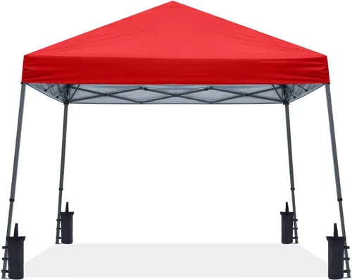 Vista 10 de ABCCANOPY - Toldo autodesplegable y estable para exteriores, base de 10 x 10 pies, parte superior de 8 x 8 pies, color blanco
